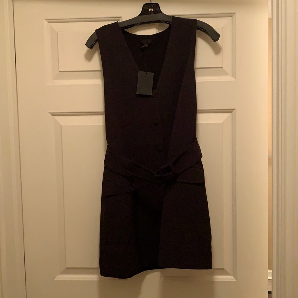NBD black dress with buttons and belt. Medium. NWT